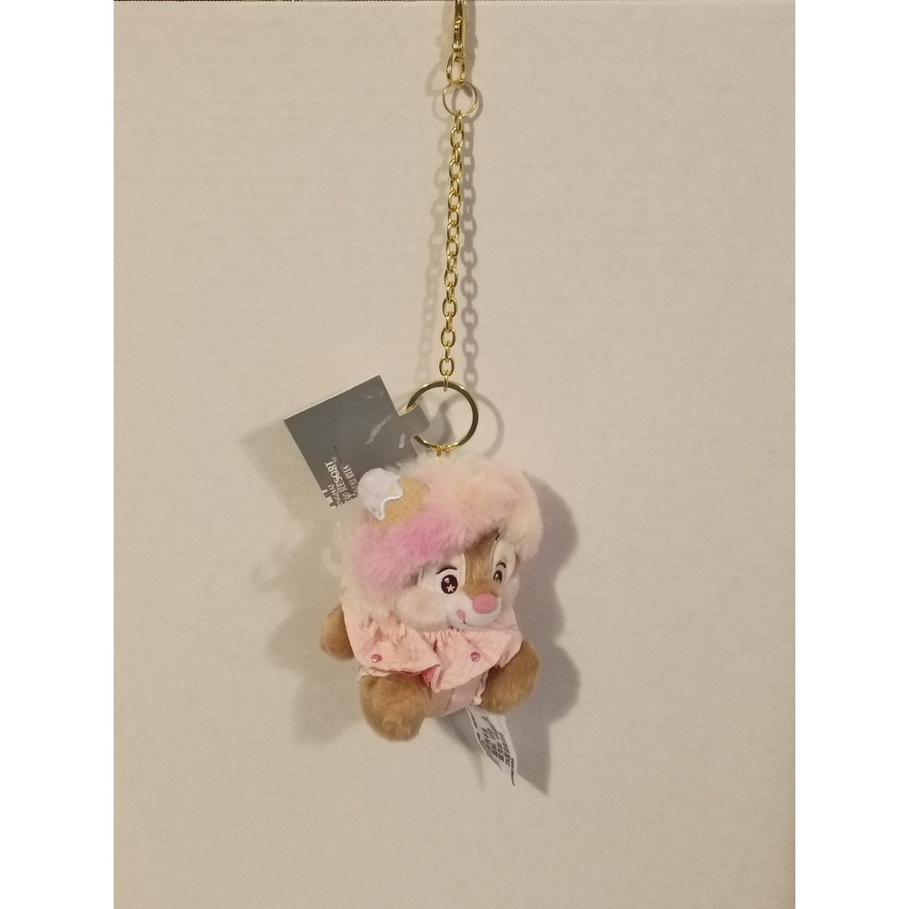 Shanghai Disney Resort Clarice Plush Keychain Sweet Series Pink Pastel Chipmunk